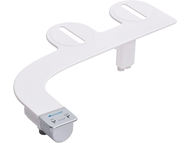 Bidet Attachment for Toilet SS-250 SimpleSpa Fresh Water Spray with Adjustable Water Pressure Side Arm Control, Slim Bidet Sprayer, Silver Knob...
