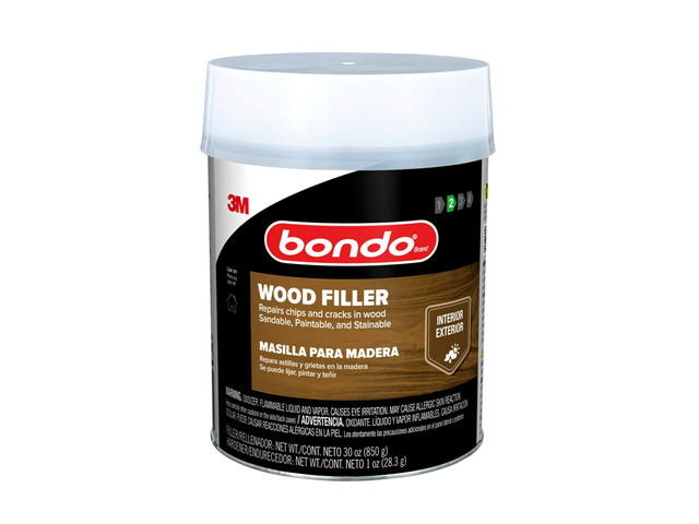 3M Wood Filler 30 oz (850.49 g) with Cream Hardner 0.5 oz (14g), Repairs Chips and Cracks in Wood, Sandable, Paintable, and Stainable (WF-QT-ES)