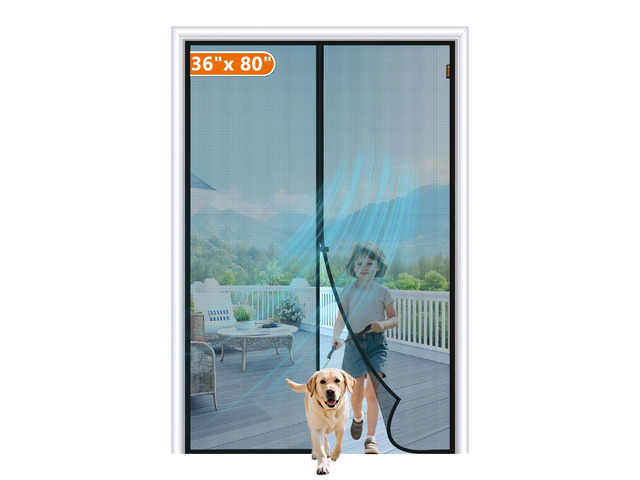 Magnetic Screen Door Fits Door Size 36'x 80', Heavy Duty Mesh 38' x 81' Heavy Duty Door Screen Magnetic Closure & Windproof Fastener, Pet...