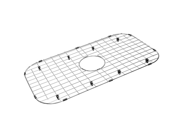 Sink Protector Grid 26-1/16' x 14-1/16', Centered Drain with Corner Radius 3-1/2', 304 Stainless Steel Material NLW2614C