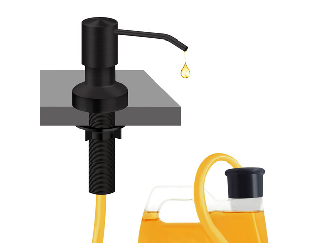 Sink Soap Dispenser for Kitchen Sink, Countertop Built in Sink Soap Dispenser with 47Extension Tube kit, No Need to Fill The Little Bottle Again...
