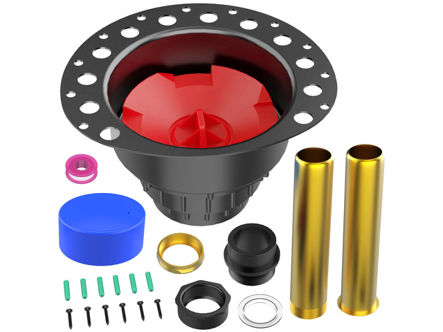 PVC Freestanding Tub Drain Kit with Brass Tail Pipes Bathtub drain rough-in kit, Compatible with freestanding, Floor mounted bathtubs, Includes PVC...