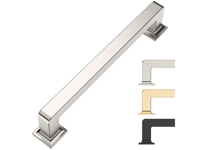 10 Pack 5 Inch Brushed Nickel Cabinet Pulls,Kitchen Hardware Solid Zinc Alloy,Heavy-Duty,Screws Included,Cabinet Pulls for Dresser,Drawer,Cupboard