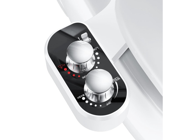 Hot and Cold Bidet Attachment for Toilet, Warm Water Bidet Ultra Slim Non-Electric Bidet Attachment, Adjustable Pressure Self-Cleaning Nozzle, Rear...