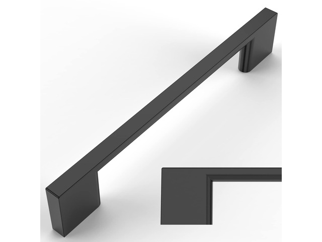 10 Pack Matte Black Cabinet Pulls 5 Inch(128MM) Hole Centers Kitchen Cabinet Handles Cabinet Hardware Kitchen Handles for Cabinets Cupboard Handles...