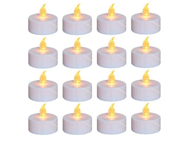 LED Tea Lights Candle Flameless Battery Operated WarmYellow 100PACK Fake Electric Flickering Candles Long Lasting 200Hours Ideal Halloween...
