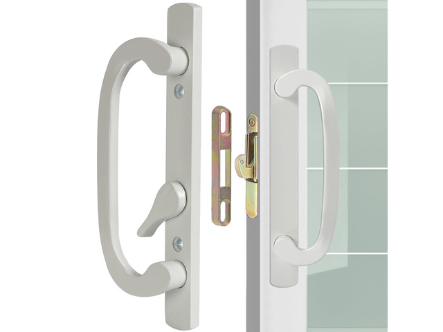 Offset Position Non-Keyed Sliding Patio Door Handleset with Mortise Lock, 45° Keyway, 3-15/16' H. C., Fits 1-3/8' to 2-1/4' Thick Doors, No-Handed,...
