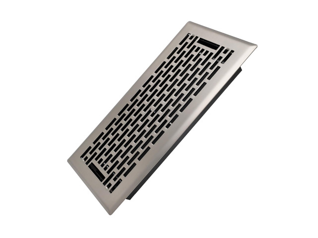 4x10 Inches Heavy Duty Walkable Floor Register - Easy Adjust Air Supply Lever Decorative Floor Vent Covers - Boston Design Vent Covers for Home -...