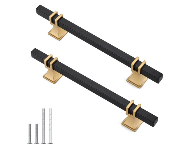 10 Pack 5 Inch Black and Gold Cabinet Pulls Black and Gold Cabinet Handles Kitchen Cabinet Handles Dresser Drawer Pulls Kitchen Cabinet Hardware