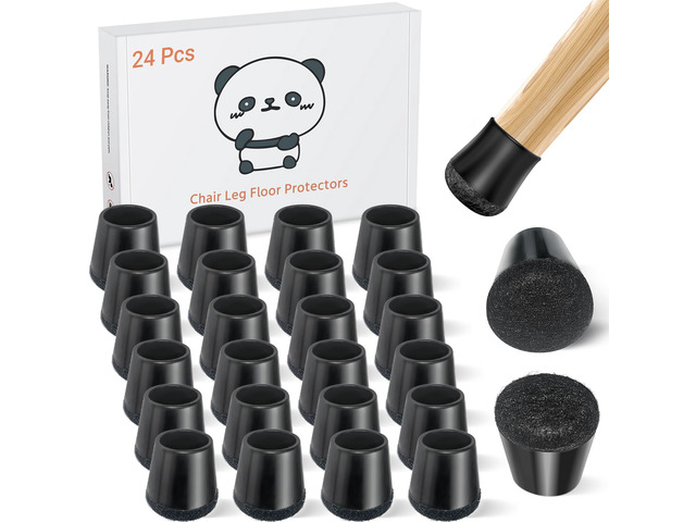 24 PCS Silicone Chair Leg Floor Protectors Extra Small(0.6'-0.8') Rubber Felt Furniture Pads Chair Legs Caps/Covers for Hardwood Floors, Tile from...