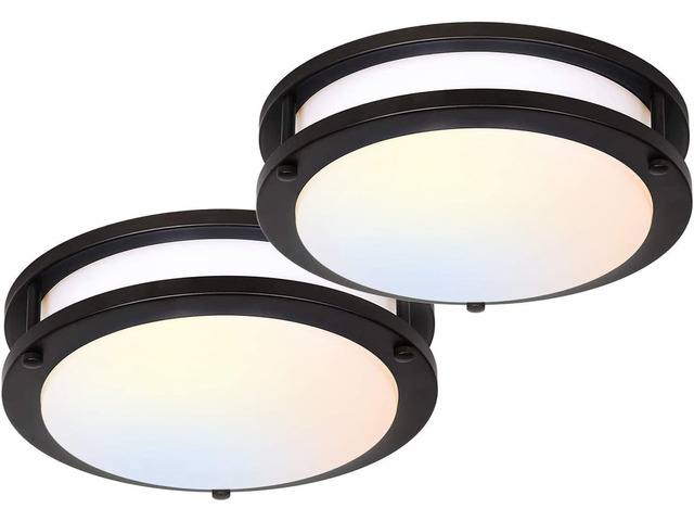 13 inch Flush Mount LED Ceiling Light Fixture,1300LM,5CCT 2700K/3000K/3500K/4000K/5000K Adjustable Ceiling Lights, Oil Rubbed Bronze Dimmable...