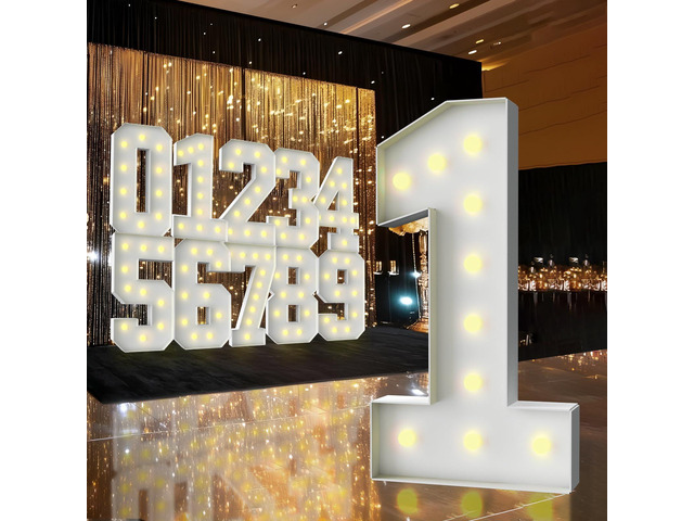 3FT Marquee Light Up Letter,Marquee Letters 3 Feet Tall Large Led Sign for Party,Birthday Decorations,Graduation,Prom,Baby Shower(Number 1)