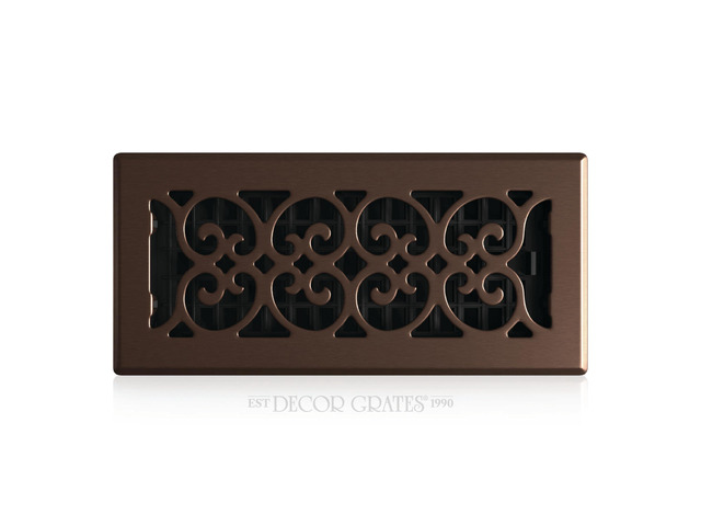 Metal Scroll Decorative Air Vent Cover 4x10 Floor Register Adjustable Control Lever AC Floor Vent Covers for Home Floor Vents Fits 4 x 10 Inch...
