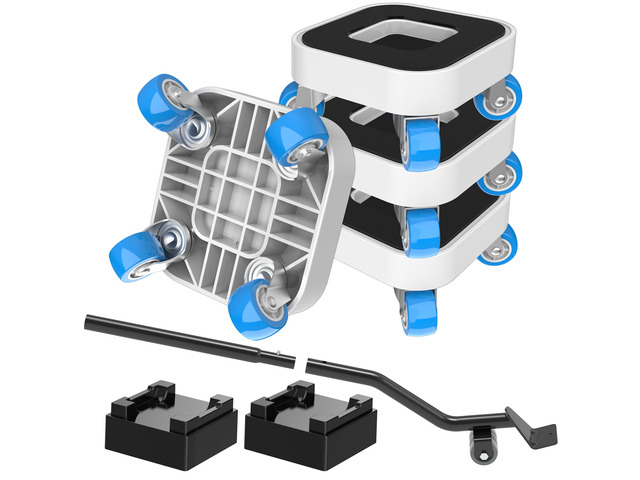 New Upgrade Furniture Sliders - Furniture Movers with Wheels & Groove Furniture Lift Mover Tool Set with 360° Rotatable Wheels - Furniture Dolly...
