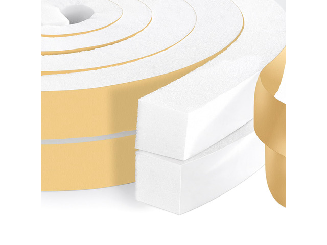 High Density Foam Tape Air Conditioner Window Seal, 1x1 Inch Thick Foam Stripe with Adhesive for Window AC Insulation, Weather Stripping for Doors...