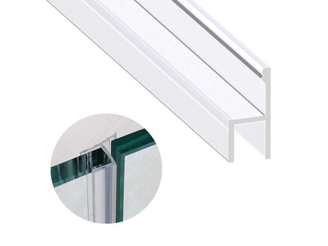 Shower Glass Door Seal Strip, 120 Inch Silicone Soft Shower Door Sweep to Stop Leaks, Frameless Seal Strip
