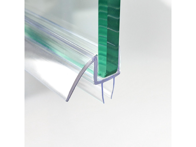 36' Shower Door Bottom Seal Strip for 3/8' (10mm) Glass Ultra Clear Polycarbonate Shower Door Sweep, Single Pack
