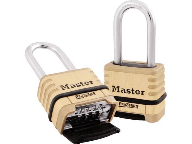 ProSeries Combination Padlock Commercial Grade Brass Lock 1177D Heavy-Duty, Commercial-Grade Security Lock, Resettable Combination Padlock for...