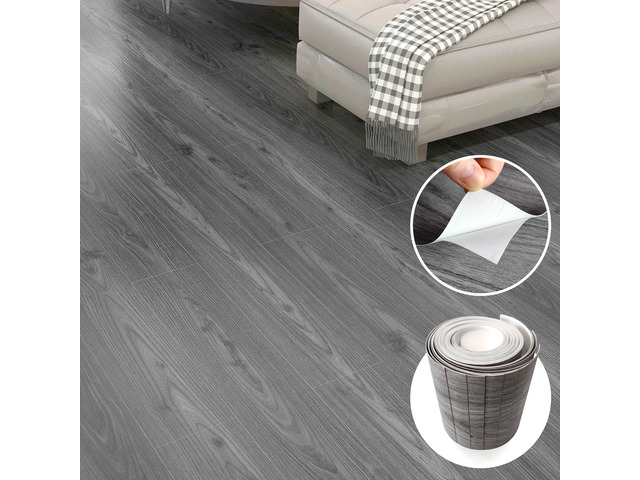 Peel and Stick Floor Tile, Waterproof Vinyl Plank Flooring 36-Pack 54 Sq. Ft, Self-Adhesive Laminate Vinyl Tiles,Realistic Wood Grain for DIY...