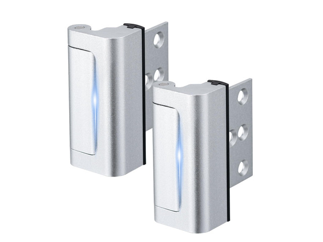 2 Pack Home Security Door Lock,with 3' Stop Withstand 800 lbs (Silver) Childproof Door Reinforcement Lock,for Inward Swing Doors,Night Kids...