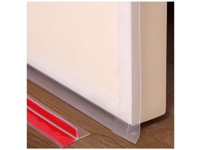 T-Shaped Silicone Door Weather Stripping, Clear, 1.38' W x 20 ft T-shaped design helps the seal stay in place on door frames while reducing...
