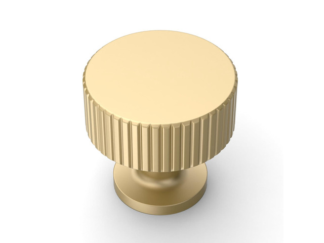 10 Pack Brushed Gold Kitchen Cabinet Knobs Heavy-Duty Solid Zinc, Sturdy, 2 Screw Sizes, Single Hole Knob, Cupboards, Drawers, Dressers,...