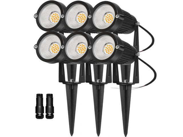 Low Voltage Landscape Lights Outdoor: 7W 700LM LED Landscape Lighting with Connectors for Tree Garden Yard Pathway 12V 24V Warm White 2700K...