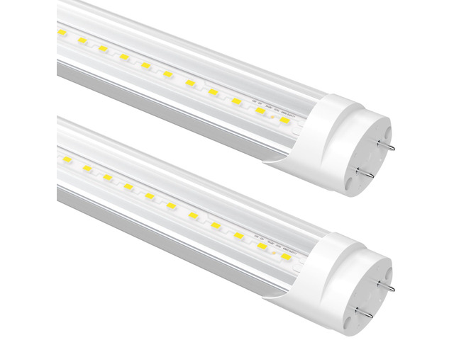 Fluorescent Light Bulbs Replacement 4FT, T8 LED Bulbs 4 Foot Type A+B, 24W (65W Equivalent) 3200LM, 5000K Daylight, 48 Inch Tube, F32T8 or F40T12...