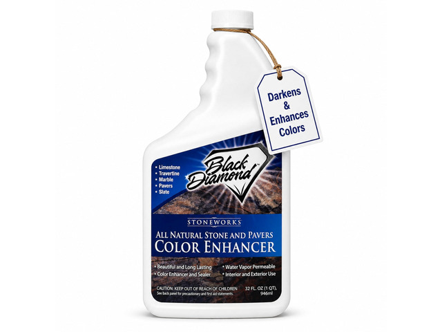 Color Enhancer Sealer for All-Natural Stone and Pavers. Marble, Travertine, Limestone, Granite, Slate, Concrete, Grout, Brick, Block. (1-Quart)