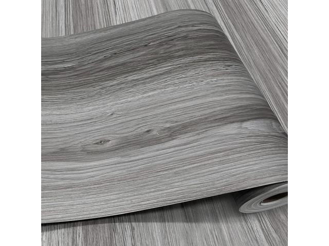 Woodgrain Vinyl Floor Roll, 11.8' x 118', QuickApply Peel & Stick Nonslip texture, Good for renters and DIY users, Soft woodlook finish, Works on...