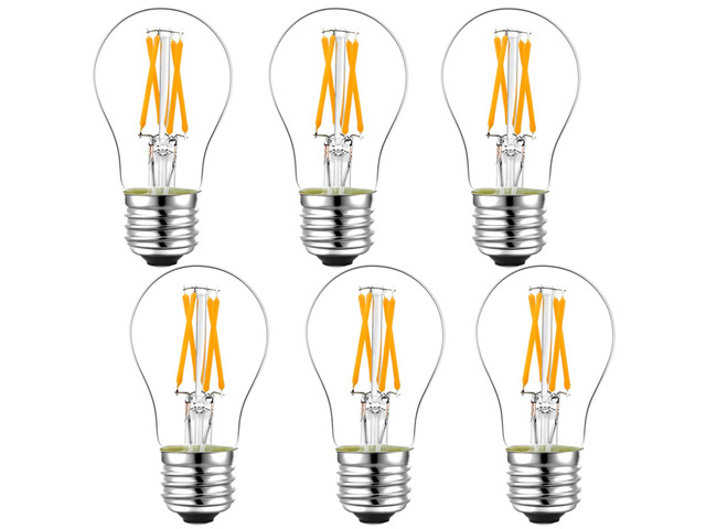 A15 E26 Led Bulb 60 watt,Dimmable,Soft White Light Bulbs,2700K 6w=60w light bulbs,600lm,AC120V,ETL,Vintage,Edison bulbs,E26 Bulb for Ceiling Fan...