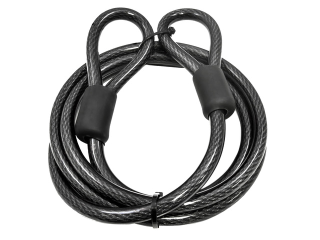 12mm (1/2 inch) Heavy-Duty Security Cable, Vinyl Coated Braided Steel with Sealed Looped Ends (4', 7', 10', 15' or 30') (7-FT)