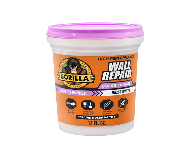 High Performance Wall Repair, 16 oz Tub, Color Change Formula Applies Purple, Dries White, Shrink & Crack Resistant, Spackling and Primer in One,...