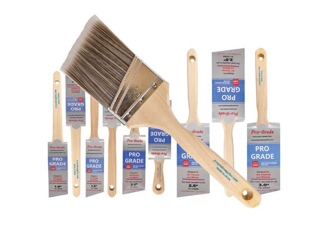 Angle Paint Brushes, Paint Brush Set for Trim & Walls, 10 Pc Sash & cut-in detail Furniture, cabinets, doors & fences Interior & exterior ...