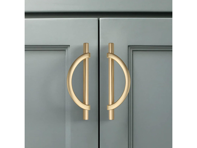 10 Pack Brushed Gold Cabinet Pulls 5 Inch(128MM) Hole Centers Kitchen Cabinet Handles Hardware Kitchen Handles for Cabinets Cupboard Handles Drawer...