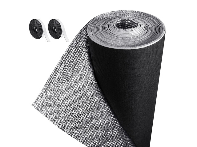 Rv Window Reflective Cover Camper Insulation Roll 47.2inchx10ft Double Aluminum Foil Bubble Layer, Heat Thermal Blackout Shade for Camper Door...