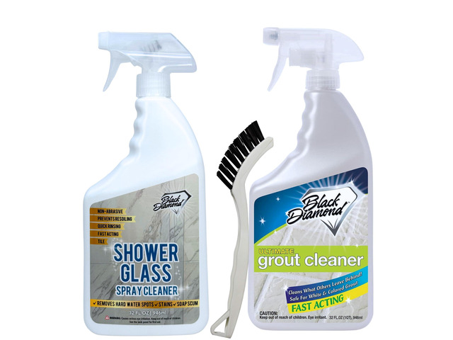 Ultimate Grout Cleaner for Tile Floors, 2-QTS W Brush Acid-free formula deep cleans grout on tile floors. Safe for marble, travertine, granite...