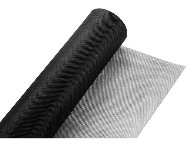 Fiberglass Screen Roll 59' x 100' A Continuous Roll UV Protection Install and Repair Door and Window Screen(59' x 100', Black)