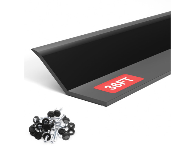 Garage Door Seal Top and Sides - 36 FT TPE Weather Stripping Garage Door Seal Replacement Weatherproofing Universal Sealing, Black
