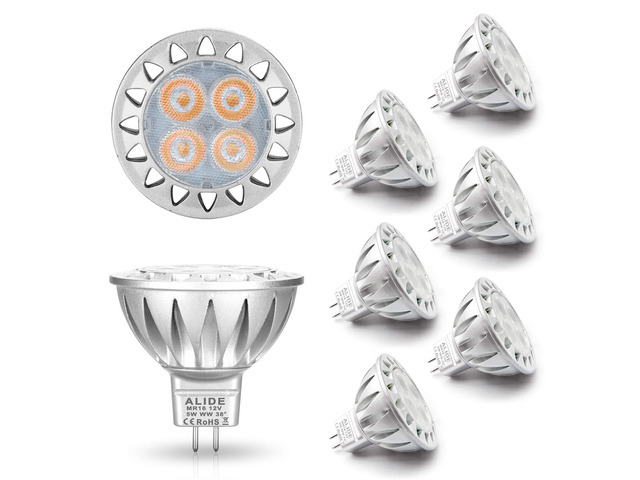 MR16 Led Bulbs 12V Landscape Low Voltage 20W 35W 50W Equivalent,Warm 5W 2700K Soft Warm White,MR16 GU5.3 Bulb Spotlights for Outdoor Flood Track...
