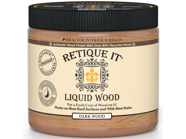 New and Improved Formula Liquid Wood Coatings - Stainable Primer - Paint It Then Stain it (Dark Wood, Medium)