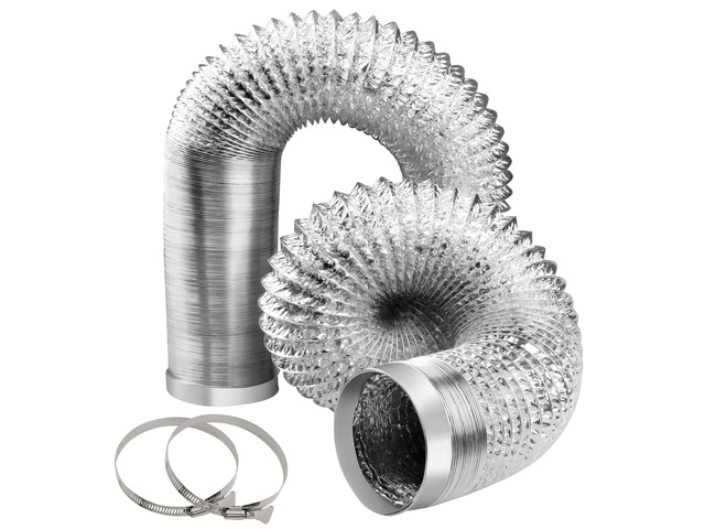 4-Inch Dryer Vent Hose 33FT, Flexible Aluminum Duct with 2 Clamps, Heavy-Duty Four Layer Protection for HVAC Ventilation and Exhaust