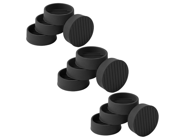 Rubber Furniture Caster Cups, Non-Slip Round Furniture Pads, 1.5' Inner & Outer Anti-Slip Texture Helps Keep Beds and Couches from Sliding While...