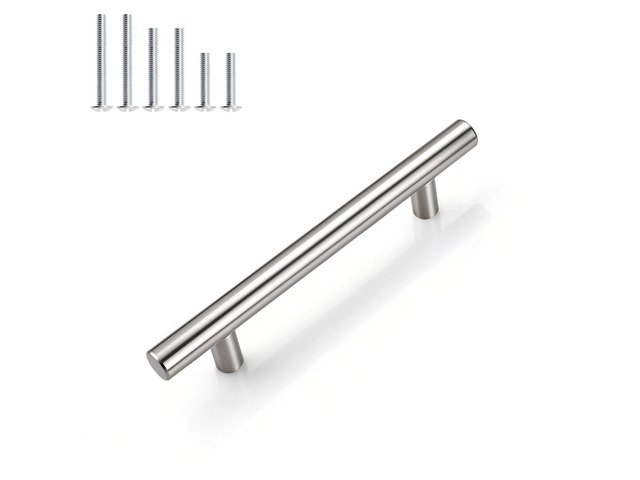 30 Pack 3-3/4 Inch (96mm) Hole Center Cabinet Pulls, Brushed Nickel Cabinet Handles, Stainless Steel Kitchen Cabinet Handles, Silver Satin Nickel...