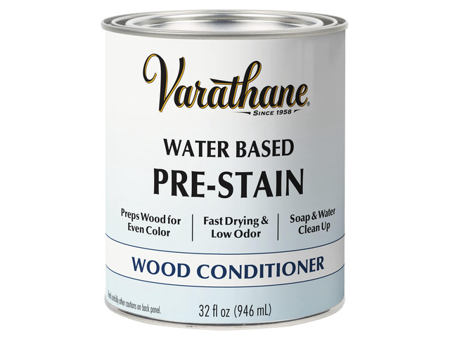 Pre-Stain Wood Conditioner Water-Based, Promotes Even Color Absorption, Prevents Blotching & Streaking, Softwoods & Porous Woods, Quart