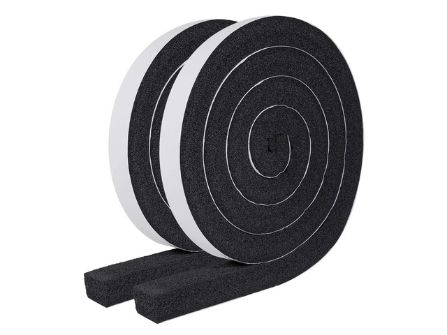 Foam Weather Stripping Door Seal 1 Inch W x 1 Inch T x 13 FT Foam Tape Strip with Strong Adhesive and High Resilience Air Conditioner Foam...