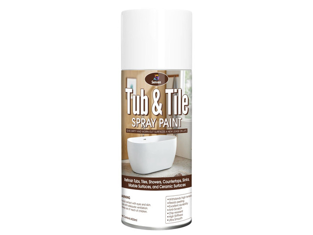 Tile Paint, White Tub and Tile Refinishing Spray Paint Waterproof White Spray Tile Paint Bathtub Refinishing Kit for Tiles Ceramic Porcelain...