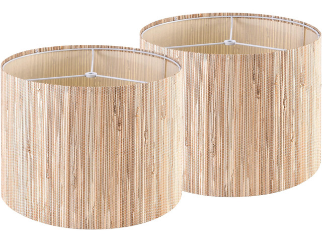 13' Drum Boho Lamp Shades Set of 2 Medium,Lampshade for Table Lamps 13'x13'Dx10'H,0.41' Spider Farmhouse Lamp Shade for Small Floor Lamps,Vintage...