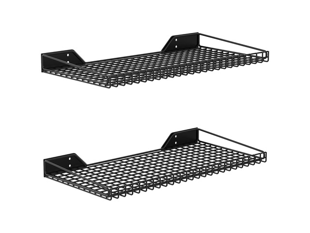 2-Pack Garage Wall Shelf, 23.5' x 12' Wall Mounted Storage Shelves for Garage, Closet, Laundry Room, Heavy Duty, Wall Shelving, Holds up to 65 lbs,...