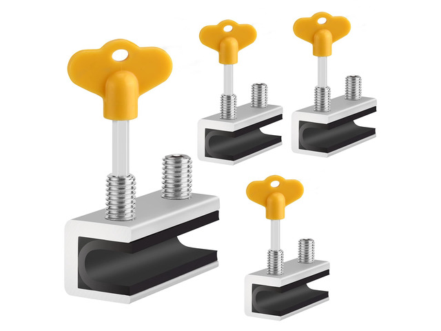 Window Locks, 4 Sets Sliding Security Window Lock with Key for Vertical & Horizontal Sliding Windows & Sliding Doors, Adjustable Window Locks...